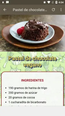 Recetas Veganas Fáciles android App screenshot 4